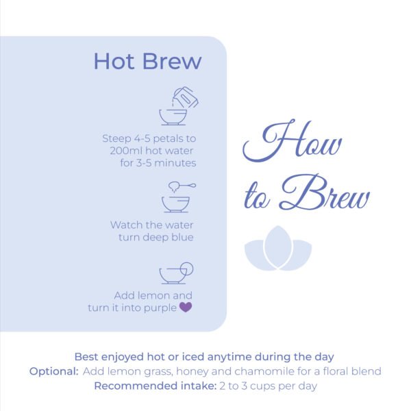 Butterfly Blue Pea Flower Tea | Antioxidant, Brain & Eye Support