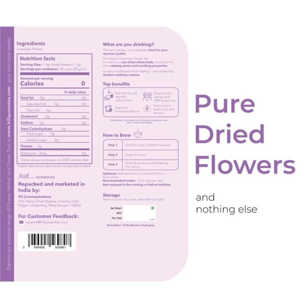 Lavender Flower Tea | Calm, Sleep & PMS Relief