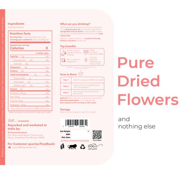 Rose Buds Flower Tea| Skin, Mood & Hormone Support