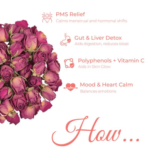 Rose Petal Flower Tea | Skin, Mood & Hormone Support