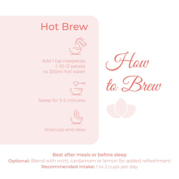 Rose Petal Flower Tea | Skin, Mood & Hormone Support