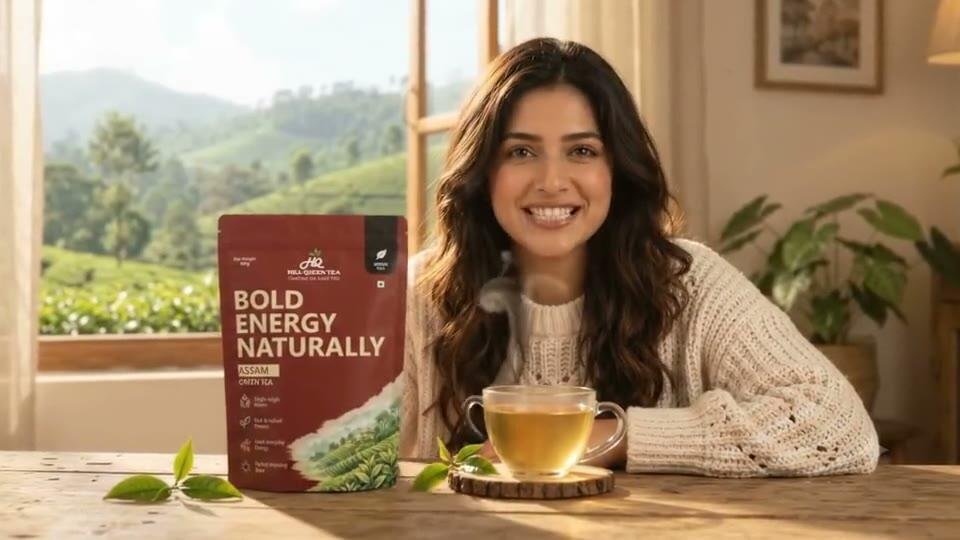 Assam Green Tea — product film
