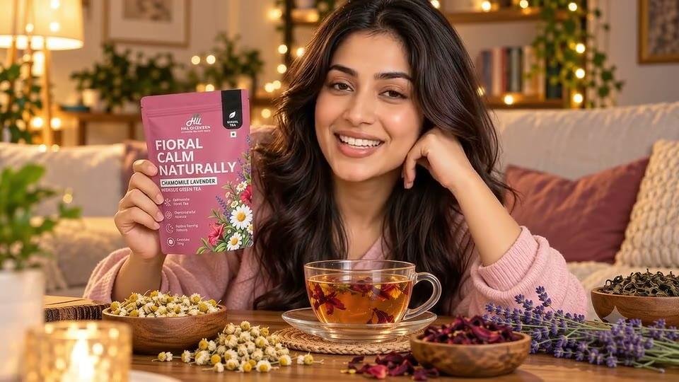 Chamomile Lavender Hibiscus Green Tea — product film