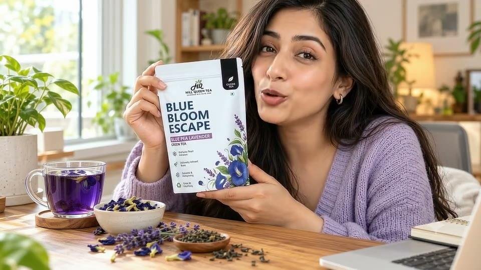 Blue Pea Lavender Green Tea — product film