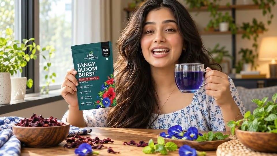 Blue Pea Hibiscus Mint Tea — product film