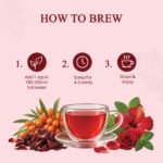 Sea buckthorn Hibiscus Rose Tea — brew